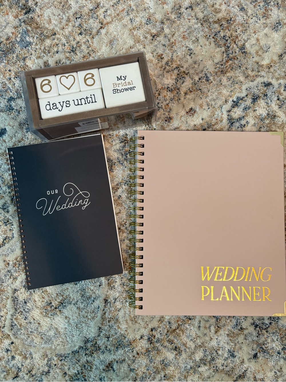 Blush Pink & Navy Wedding Planners Set